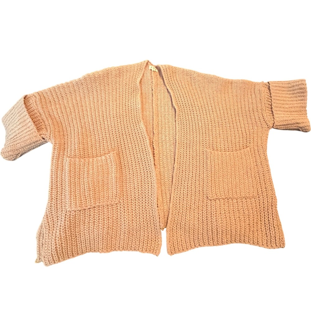 POL Oversized Chenille Knit Open Front Cardigan Medium